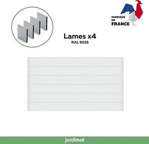 dernière tendance Castorama Clôture Jardimat Chalon Blanc 250 Cm, 4 Lames 1